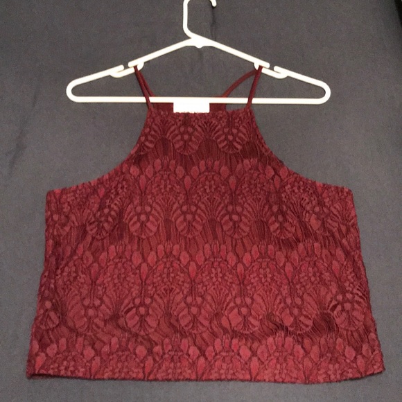 Pac Sun Kendal + Kylie maroon Crop Top - Picture 2 of 5